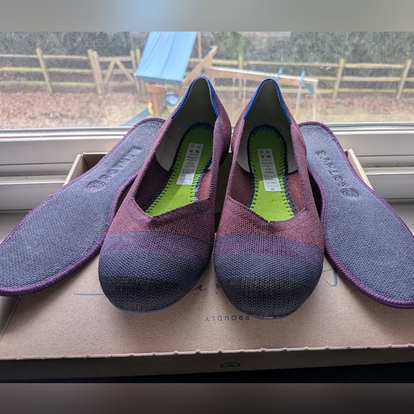 Rothy's Cabernet Stripe Ballet Flat 9.5 - Picture 6 of 8